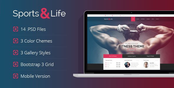 Sports&Life - Gym & Fitness PSD Template
 FXTheme