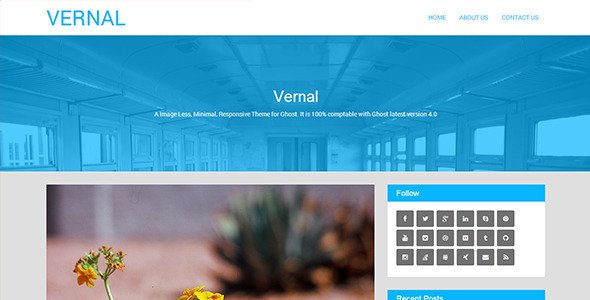 Vernal - Responsive Multipurpose Ghost Theme
 FXTheme