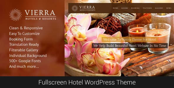 Vierra - Responsive Hotel Wordpress Theme
 FXTheme