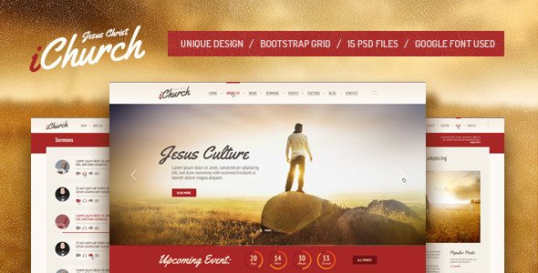 iChurch — PSD Template
 FXThemePSDTemplates