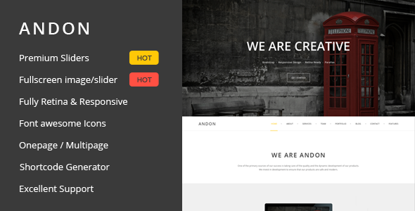 Andon - Responsive Onepage Wordpress Theme
 FXTheme