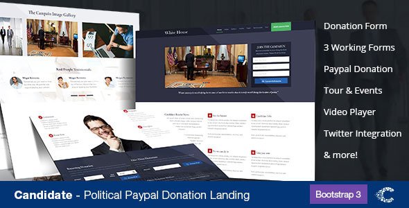 Candidate Political Donation Landing
 FXTheme