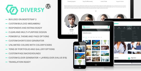 Diversy WP - Responsive Bootstrap 3 Theme
 FXTheme
