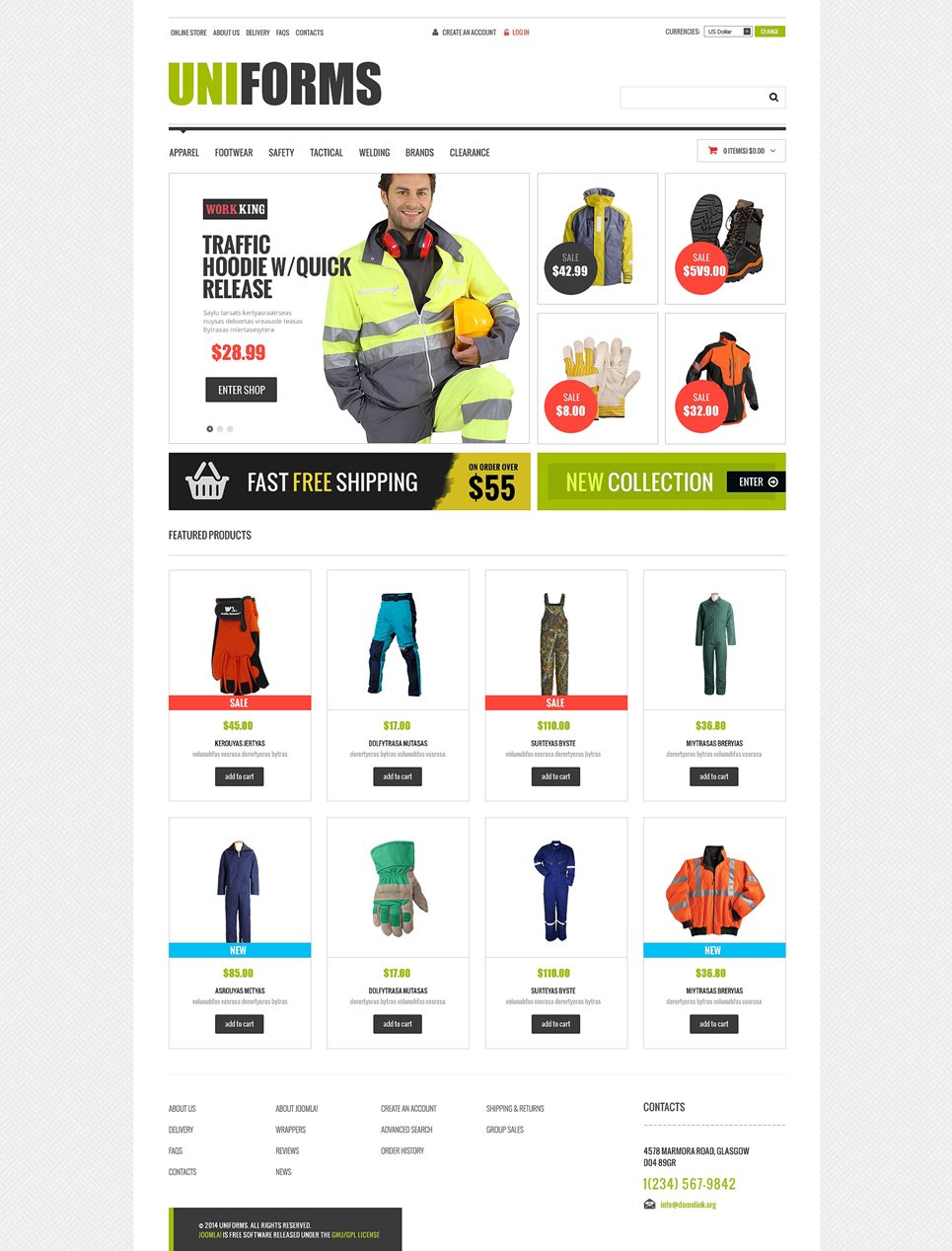 Fire Department VirtueMart Template TMT