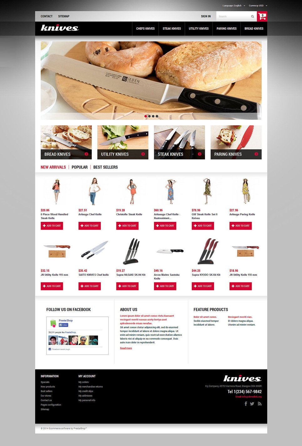 Housewares Responsive PrestaShop Theme TMT