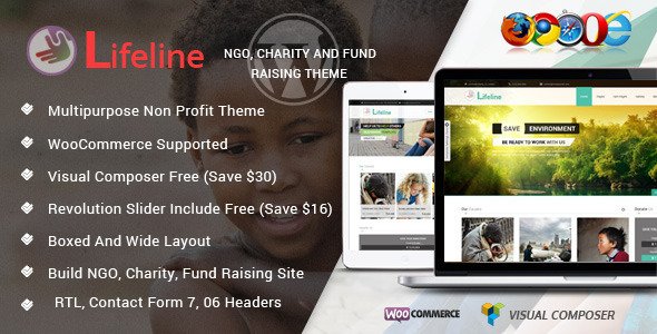 Lifeline NGO Charity Fund Raising Wordpress Theme
 FXTheme