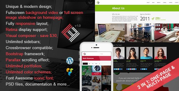 Loft Studio -  2 in 1 Parallax Wordpress Theme
 FXTheme