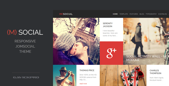 M-Social - Reponsive Joomla  Theme
 FXTheme