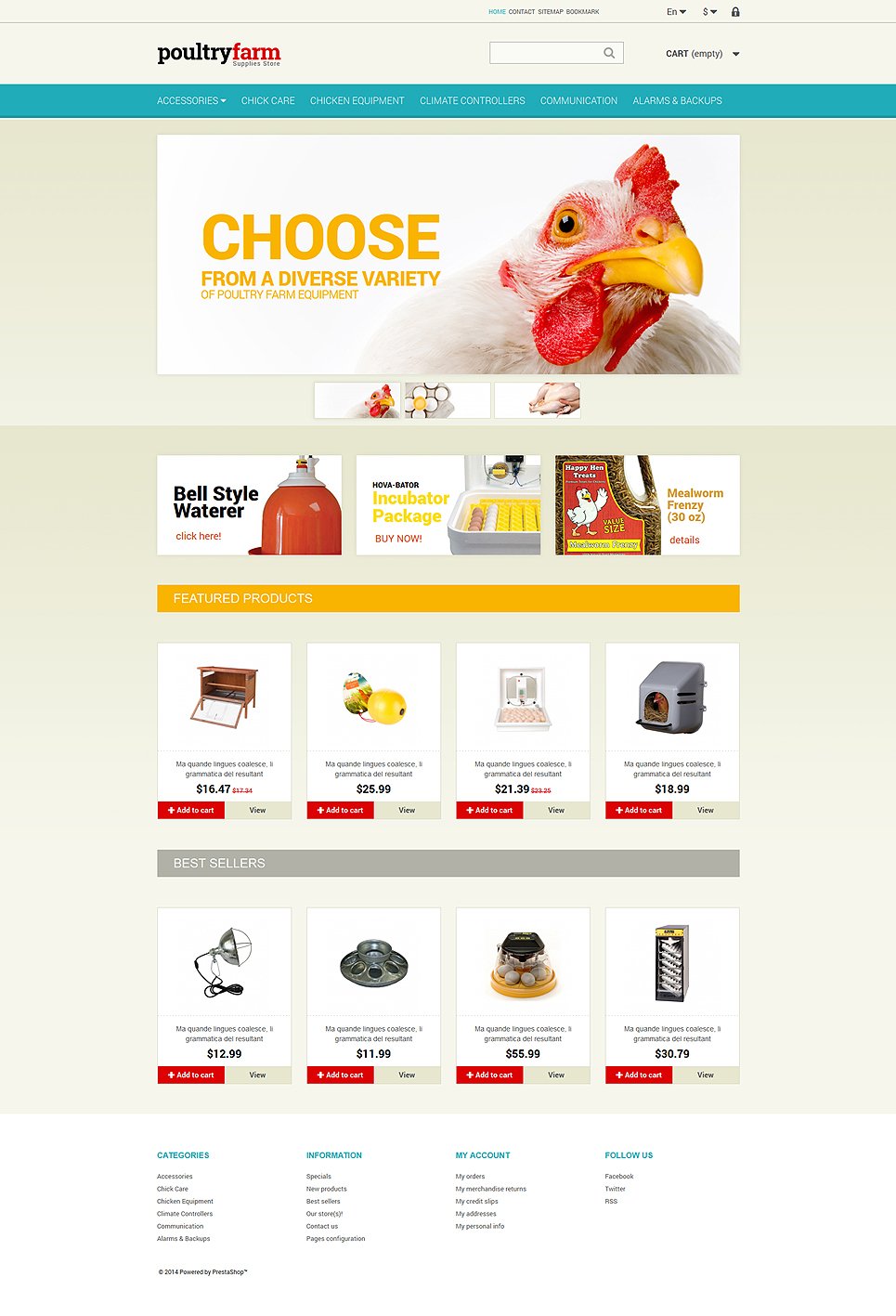 Poultry Farm Responsive PrestaShop Theme TMT