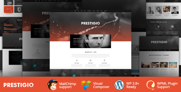 Prestigio One Page Parallax WordPress Theme
 FXTheme