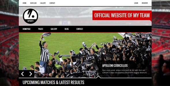 SPORTY - Responsive HTML5 Template for Sport Clubs
 FXTheme