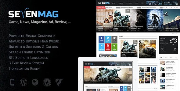 SevenMag - Blog/Magzine/Games/News Wordpress Theme
 FXTheme