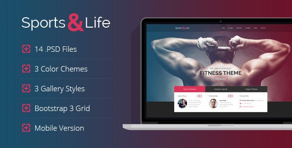 Sports&Life - Gym & Fitness PSD Template
 FXTheme