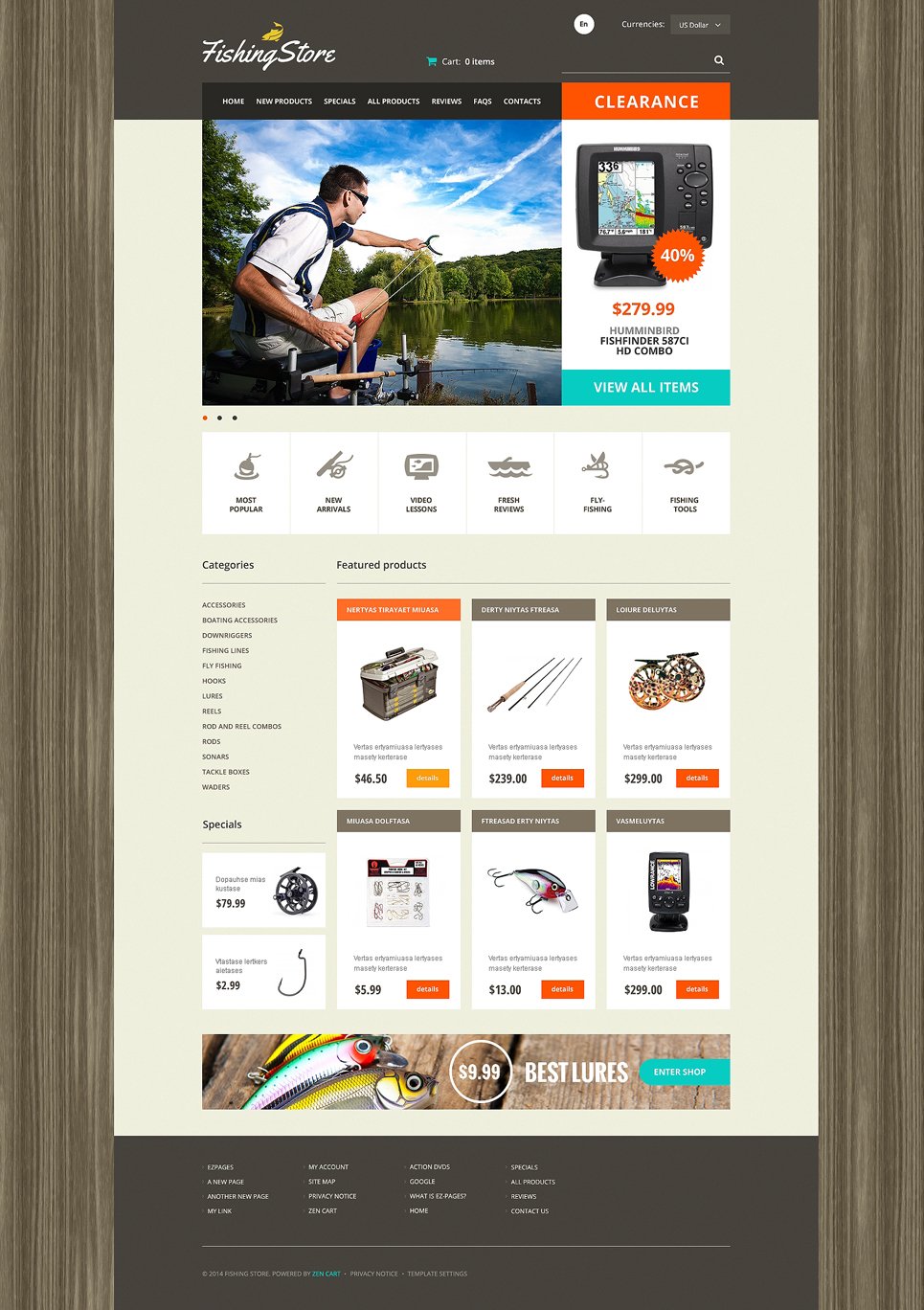 The Biggest Fish ZenCart Template TMT