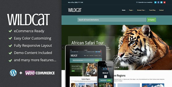Wildcat - Travel & Booking WordPress Theme
 FXTheme