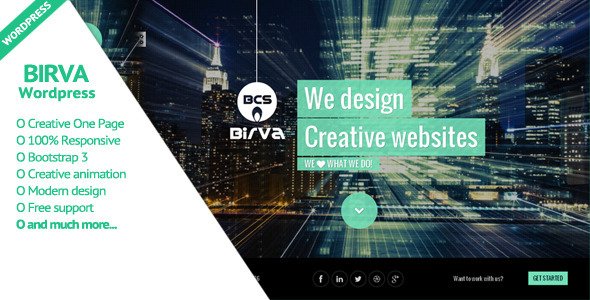 BIRVA - Creative One Page Wordpress Theme
 FXTheme