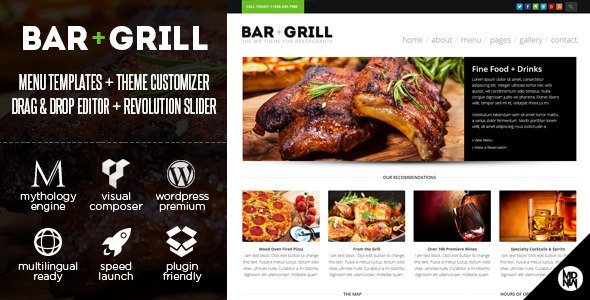 Bar + Grill: WP for Restaurants & Local Businesses
 FXTheme