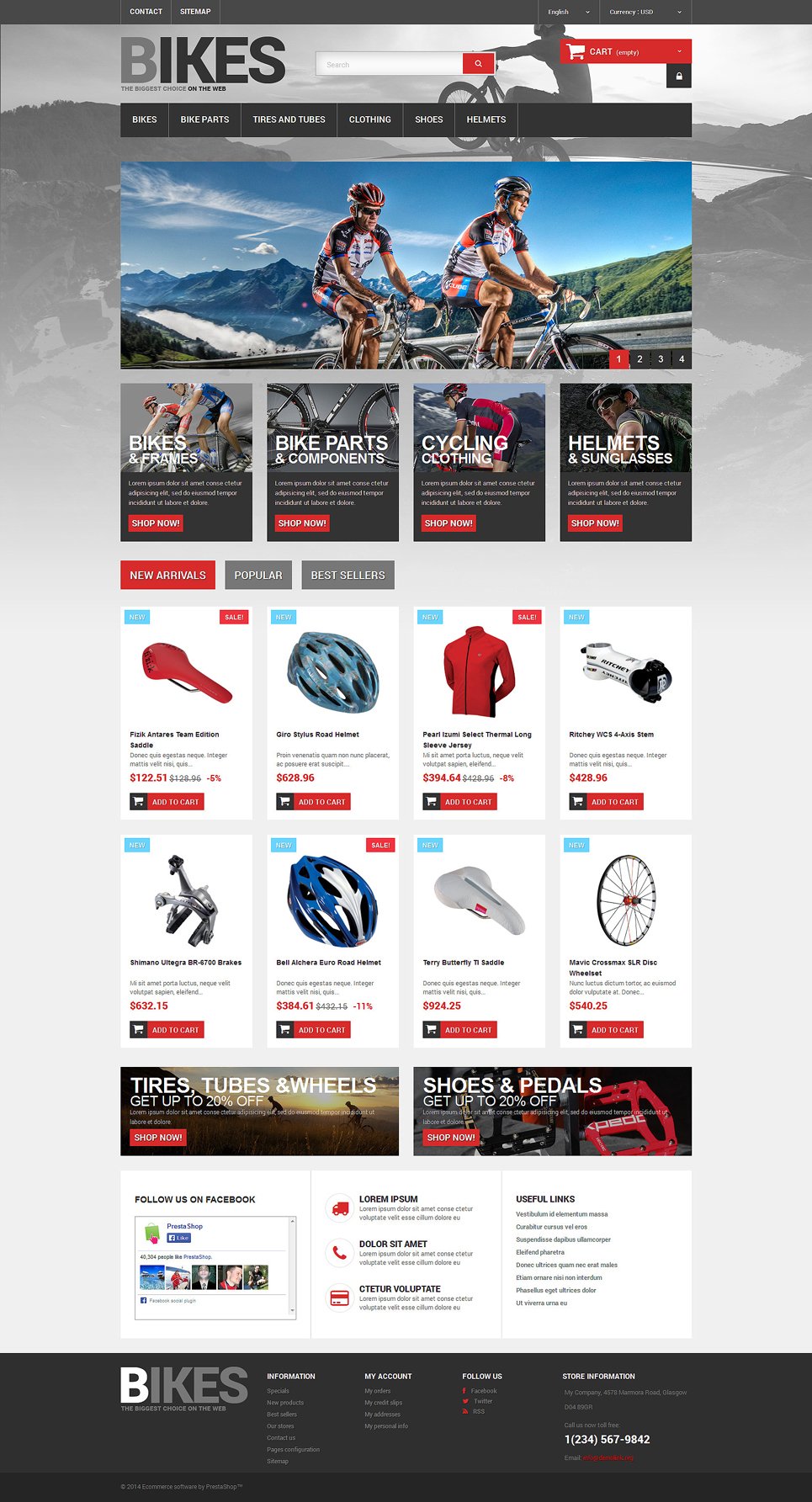 Bikes Store PrestaShop Theme TMT