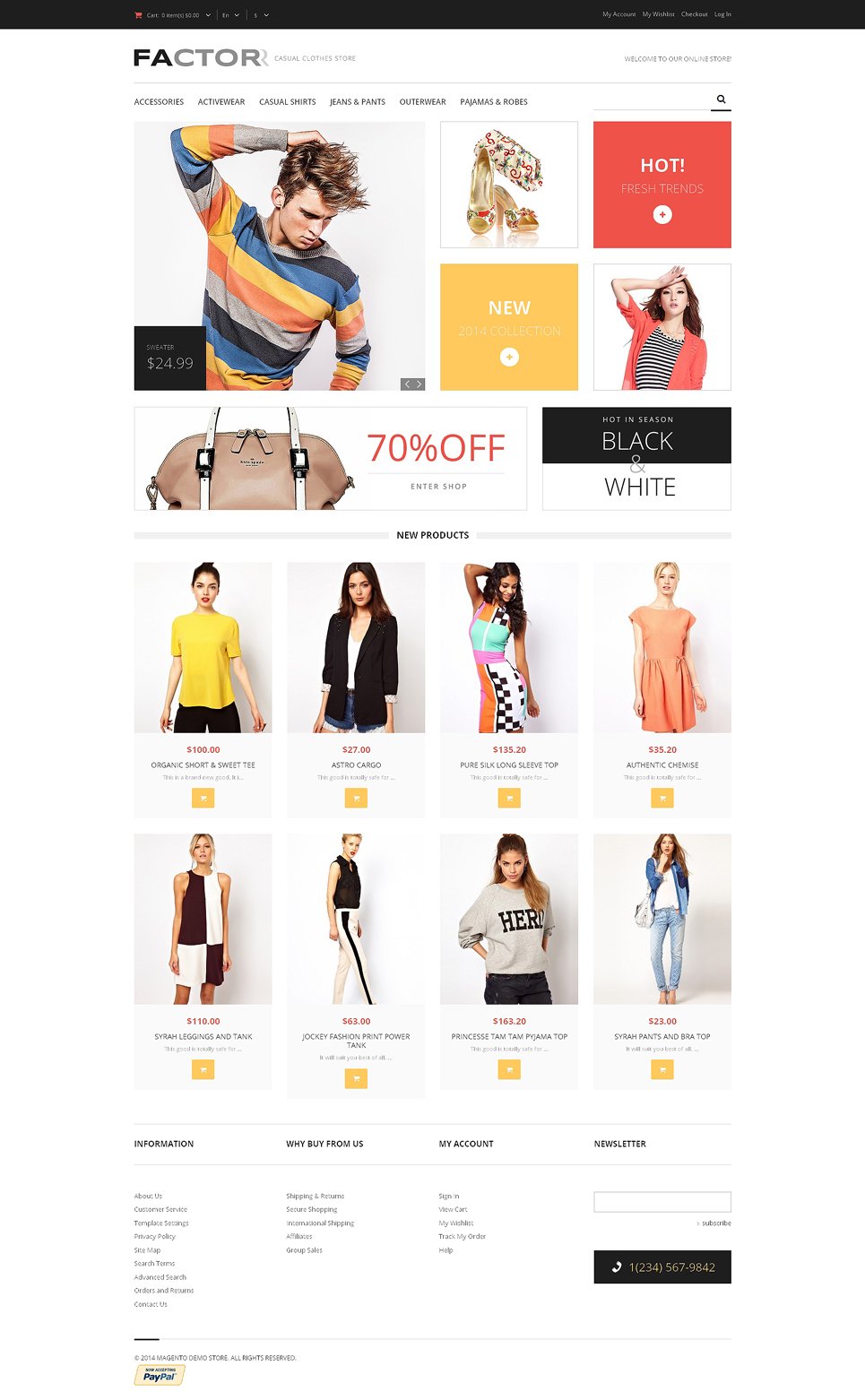 Casual Clothes Magento Theme TMT