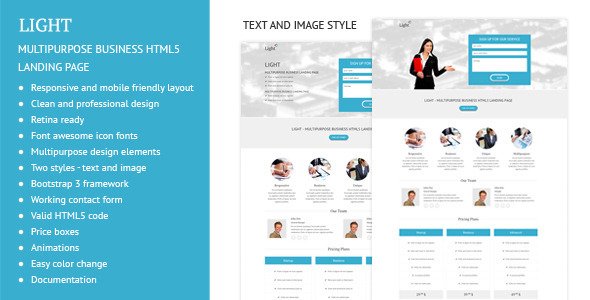 Light - Multipurpose Business Landing Page
 FXTheme