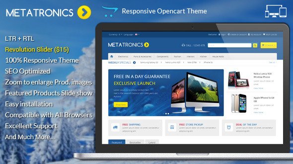 Meta Tronics - Opencart Responsive Theme
 FXTheme