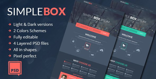 Simple Box - One Page Multi-Purpose Psd Theme
 FXTheme