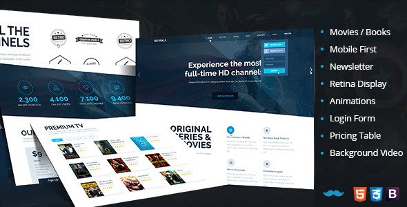 Skyfall Tv-Entertainment Book Store Landing Page
 FXTheme