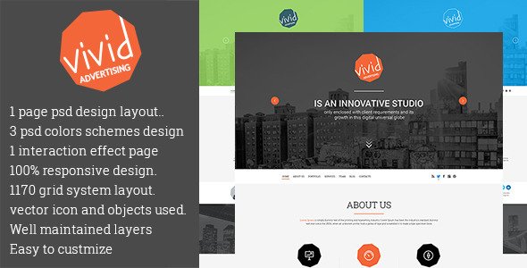 VIVID Creative PSD Template
 FXTheme PSDTemplates
