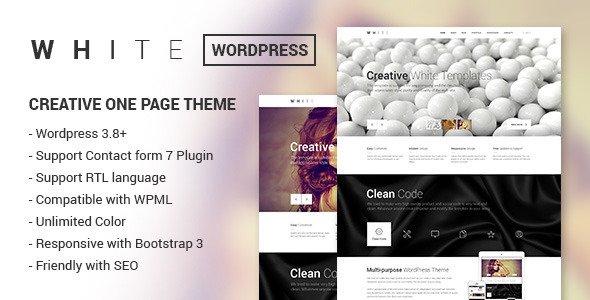 WHITE - Creative One Page Wordpress Theme
 FXTheme