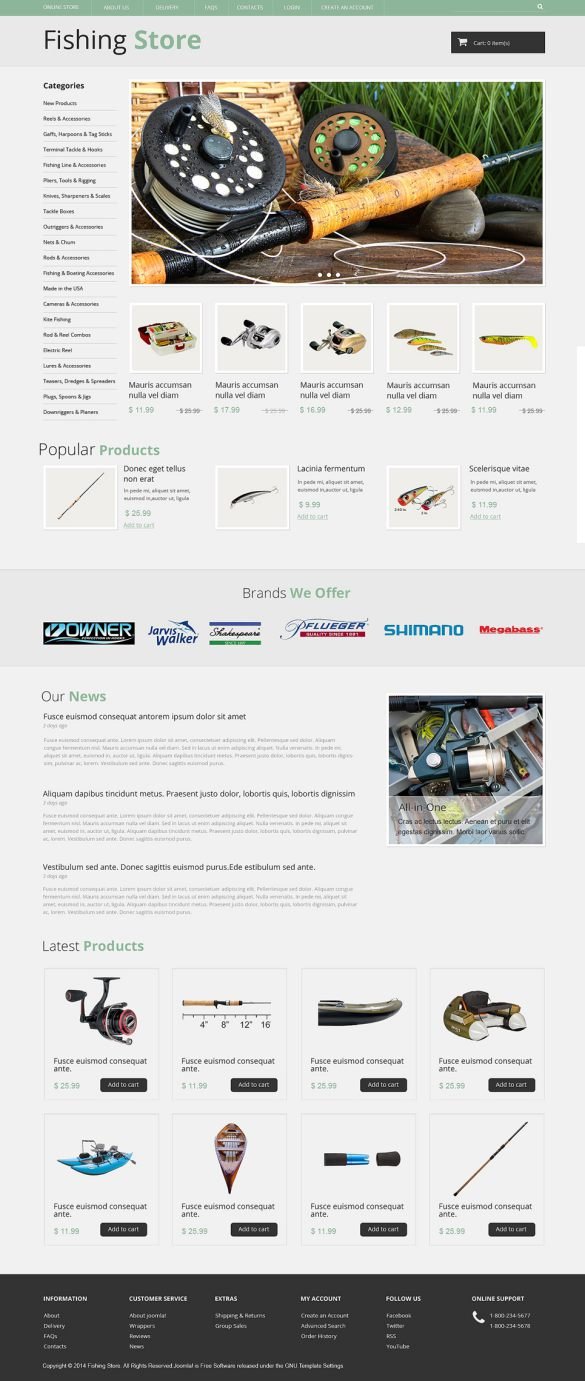 All Fishing Stuff VirtueMart Template TMT