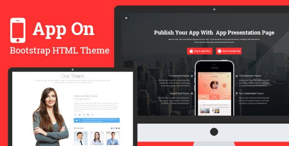 App on - Responsive App Landing Page
 TFx