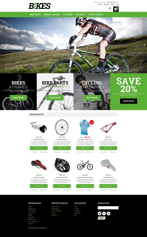 Bikes Magento Theme TMT