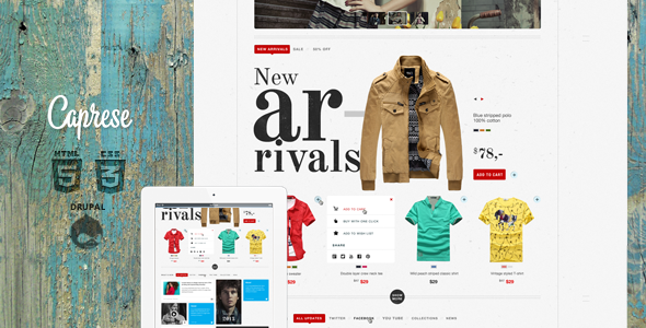 Caprese - Drupal Commerce Theme
 TFx Drupal