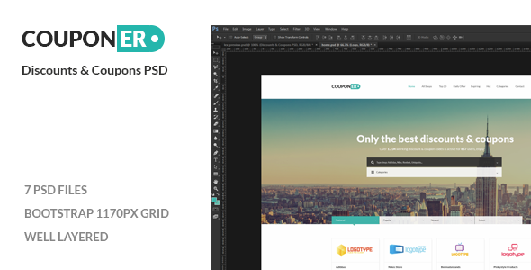 Couponer - Coupons & Discounts PSD 
 TFx