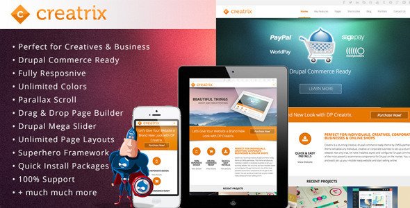Creatrix - Drupal Commerce, Multipurpose Theme
 TFx