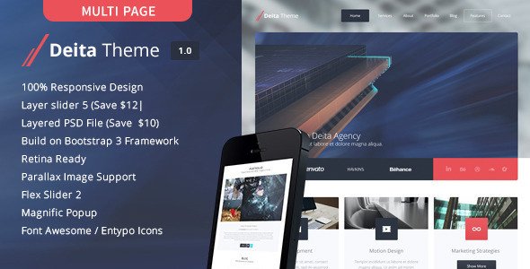 Deita Theme - Multi Page Agency HTML Template
 TFx