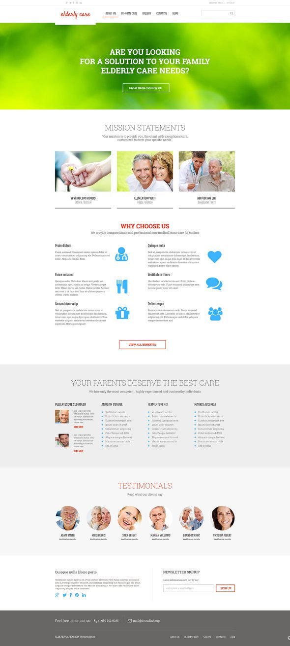 Elderly Care Responsive Joomla Template TMT