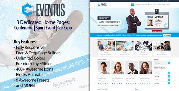 Eventus - Responsive Events Drupal Theme
 TFx