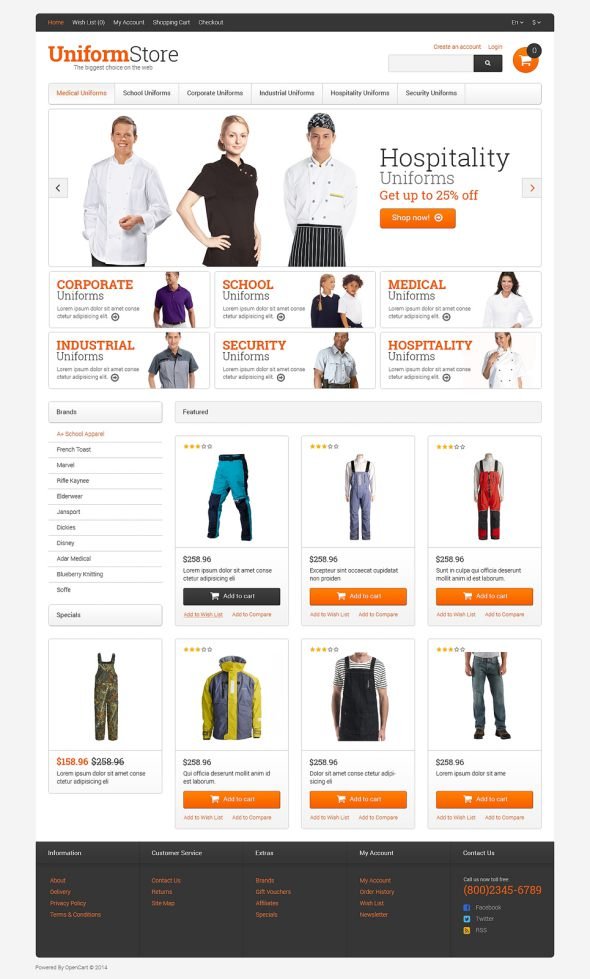 Fire Department Responsive OpenCart Template TMT
