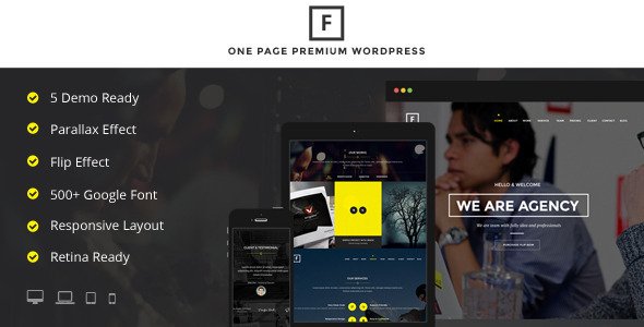 Flip - Flipping Page & One Page Wordpress Theme
 TFx