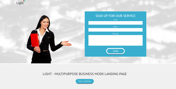 Light - Business MODX landing page 
 TFx