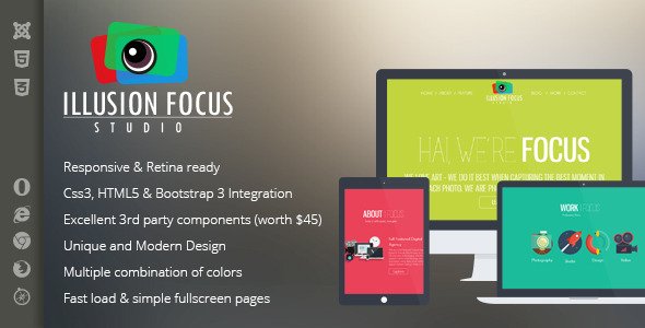 Noo Focus - A Flat Art Portfolio Template
 TFx