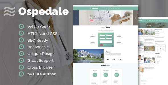 Ospedale Responsive HTML Temlate
 TFx SiteTemplates