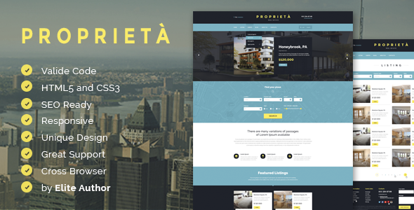 Proprieta Responsive HTML Template
 TFx