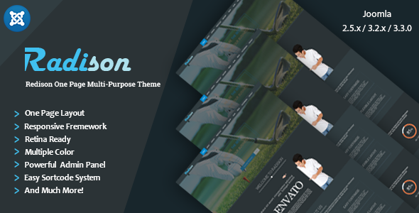 RadiSon | Responsive One Page Joomla Template
 TFx