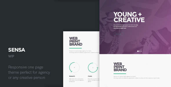 Sensa - One Page Responsive Wordpress Theme
 TFx