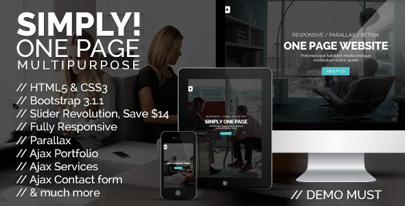 Simply One Page Multi-purpose HTML Template
 TFx