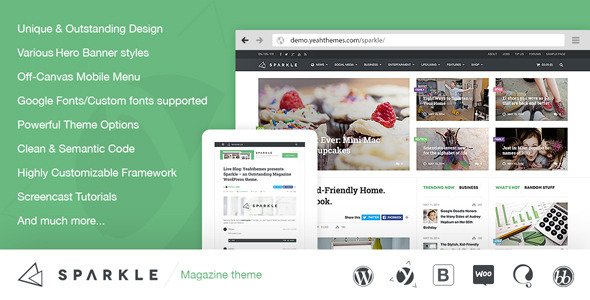Sparkle - Outstanding Magazine theme for WordPress
 TFx
