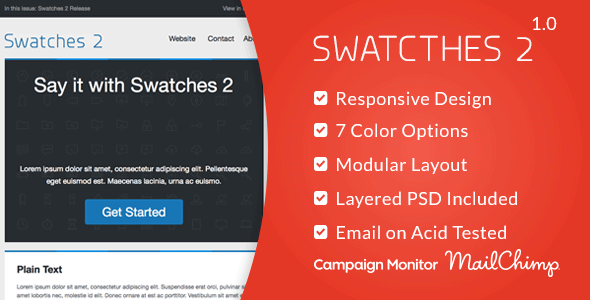 Swatches 2 - Responsive Email Template
 TFx