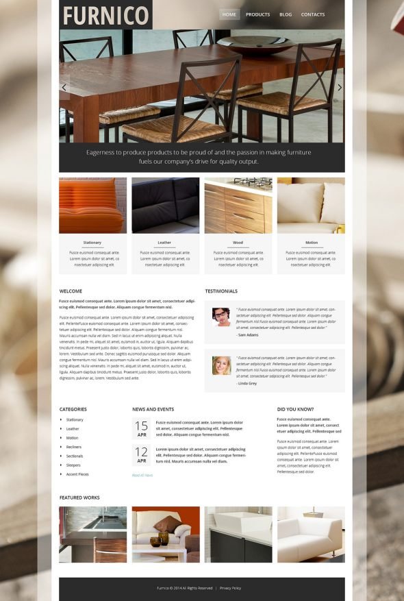 Versatile Home Furniture eShop Joomla Template TMT